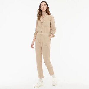 J. Crew Foundry Chino Coveralls Jumpsuit W’s 2 Khaki AW339 Minimalist Utility